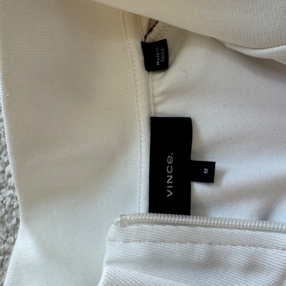 Vince Men's Leche Off White / Sail White Full Zip Track Jacket - Size M - Picture 4 of 5